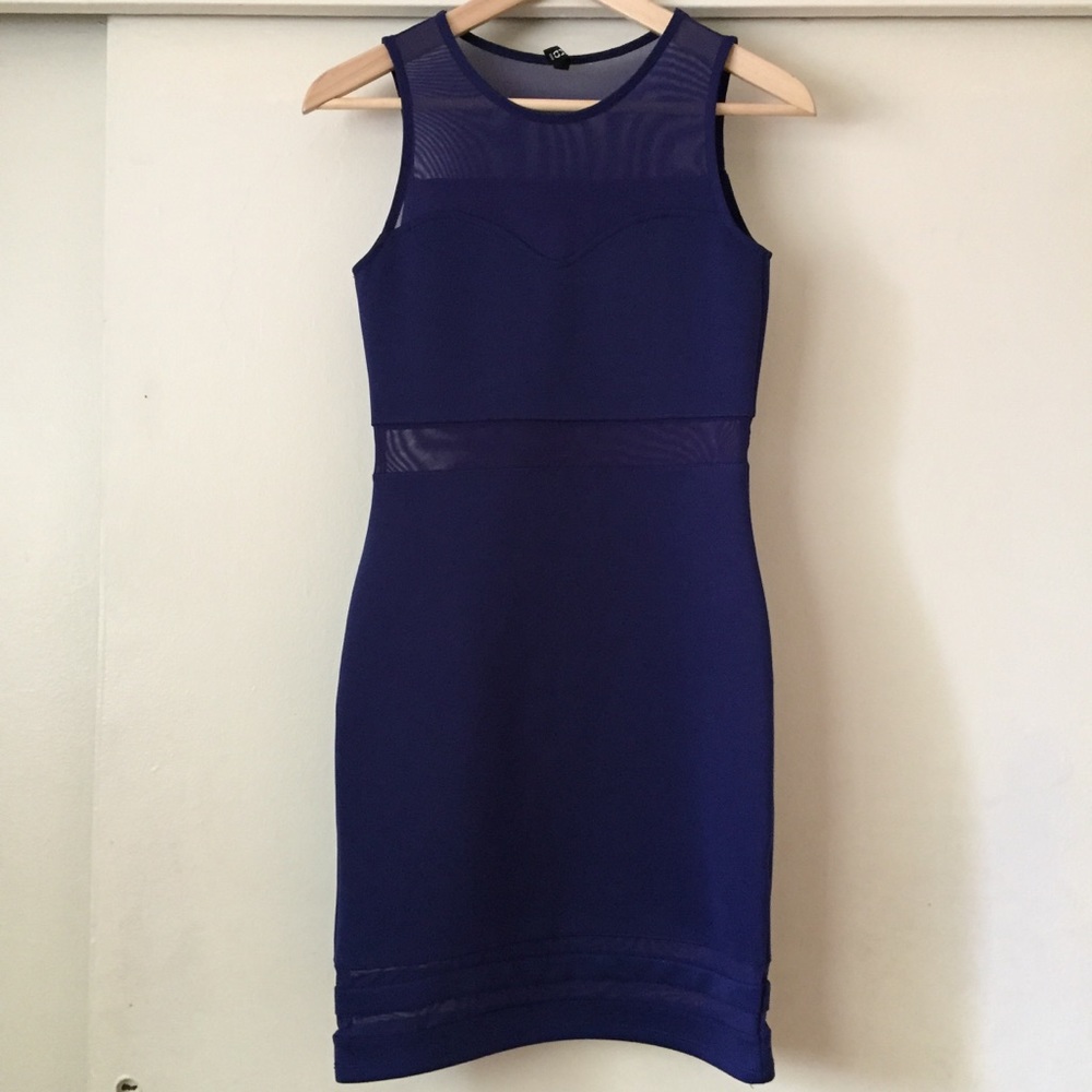 H&M blue bodycon dress